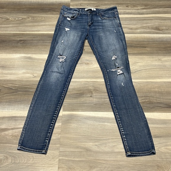 🏁 Abercrombie & Fitch the skinny blue denim jeans size 6 - Picture 2 of 10